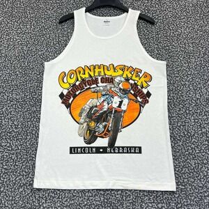 Vintage Cornhusker Motorcycle Shirt Men Medium Murina Sleeveless Deadstock‎ New